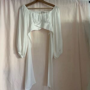 Elegant White Off-Shoulder Women's Top